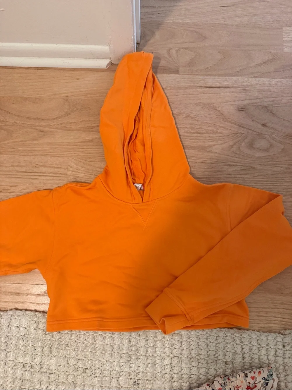 Lululemon Orange Cropped Hoodie